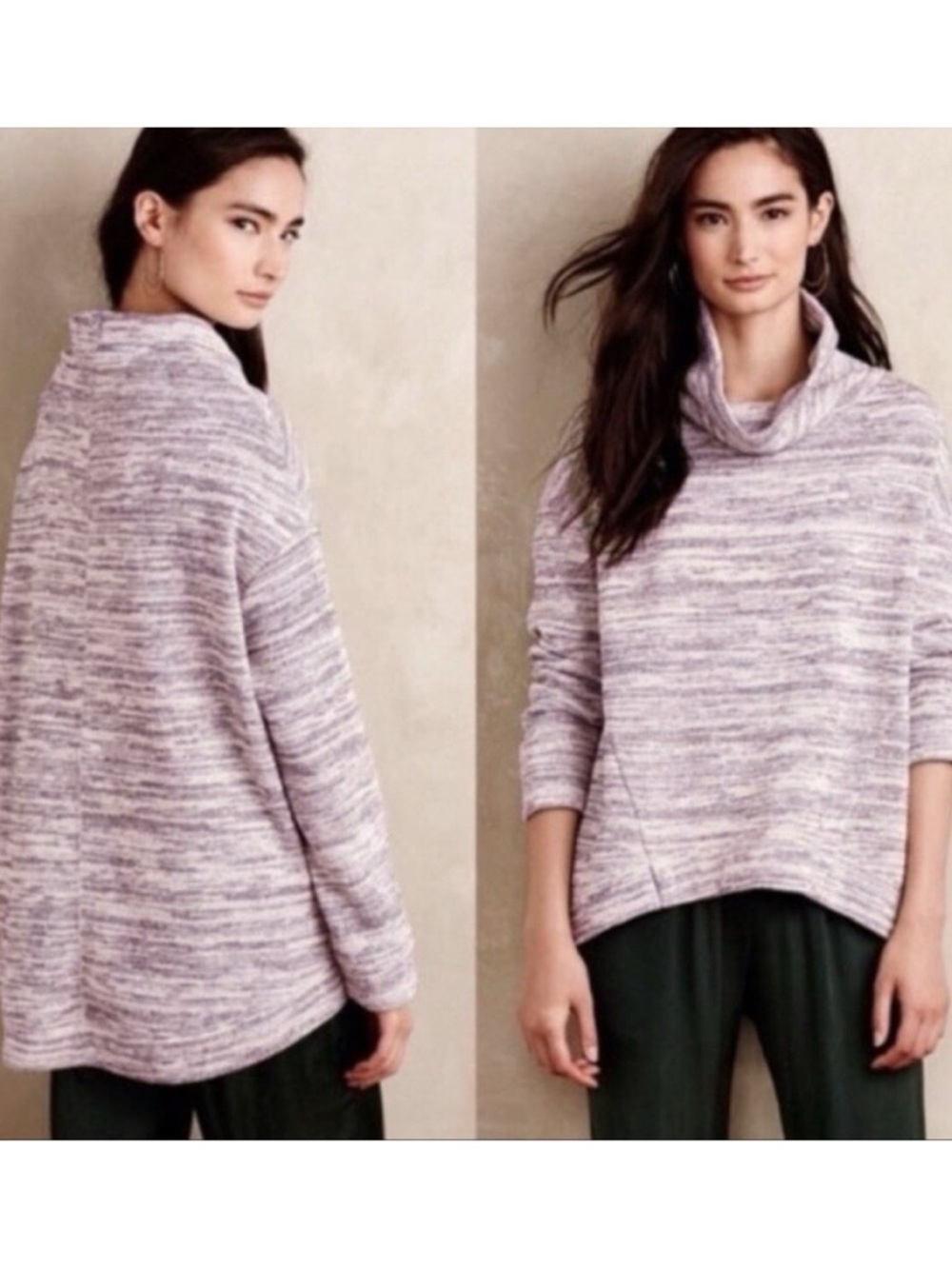 Anthropologie Saturday Sunday Cowl Neck Fleece Sweater